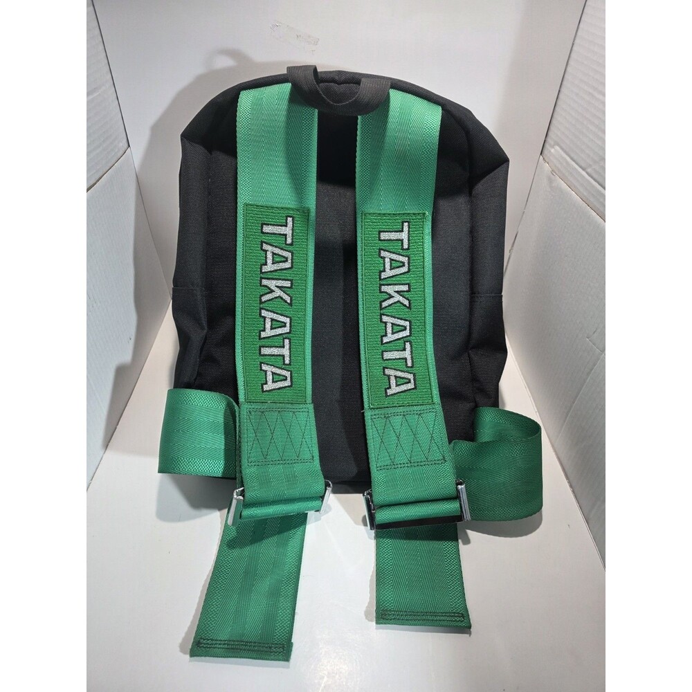 JDM Bride Racing Backpack Takata Seatbelt Shoulder Straps Harness Green/Gray